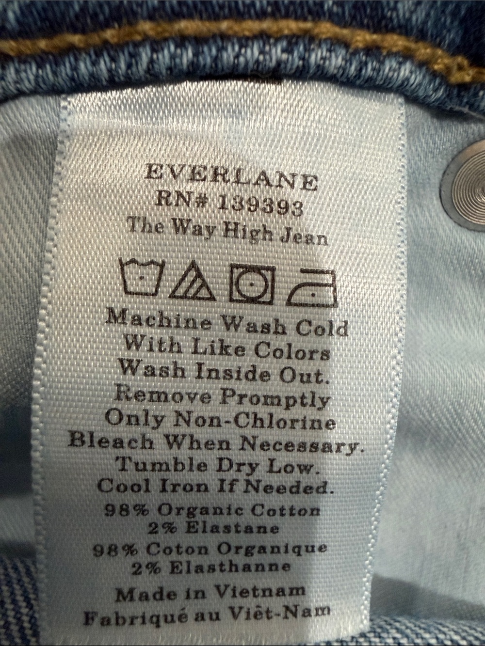 Everlane The Way High Jean High Rise Straight Medium Wash Denim 27 Regular - Picture 4 of 15